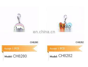 18K Gold Tone Initial Letter Alphabet A-Z Charm with Crystal