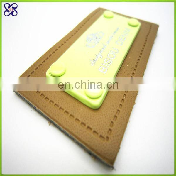 custom nicely leather patch label for jeans