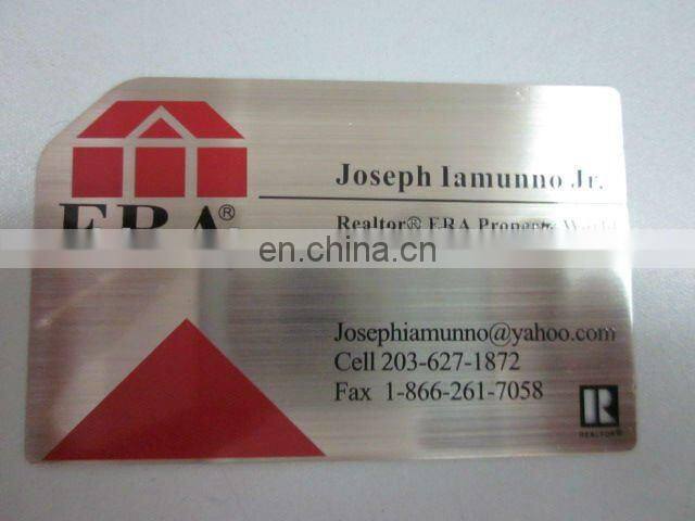 Special Colored Stainless steel cards