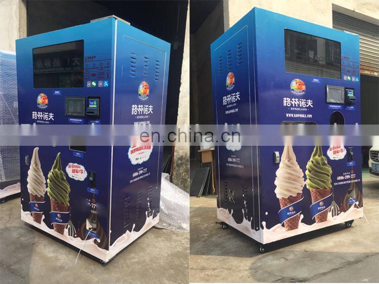 Italian Commercial Automatic Soft Ice Cream Vending Machine