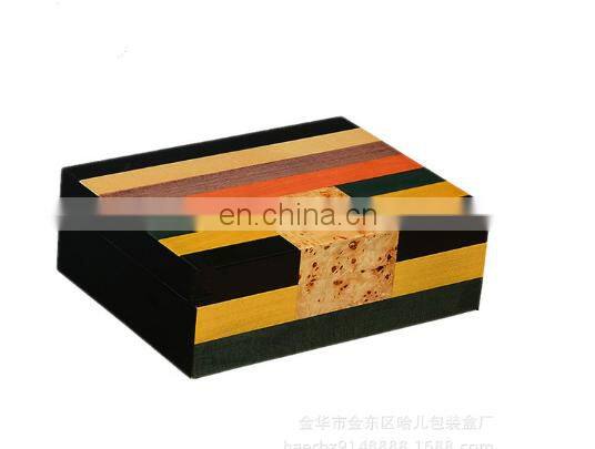 Custom 10 pack temperature humidifier cigar box cedar cigarette box piano paint box