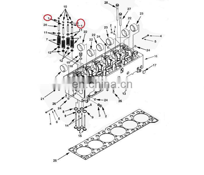 QSX15 ISX QSX Engine Intake Exhaust Valve Stern Seal 4312008 3685997 4356366 4026791
