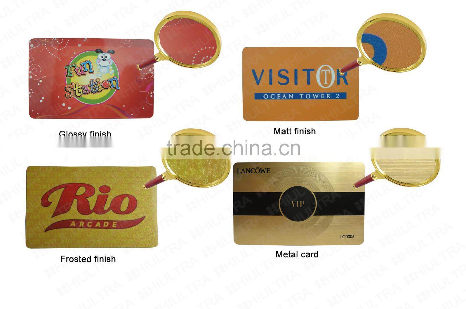 Waterproof pvc printing cards with foil silver/gold