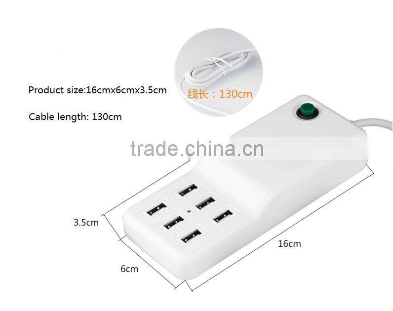 hot new products for 2015 6 port usb charger,5V 12A usb wall charger,6 usb universal charger,wall charger