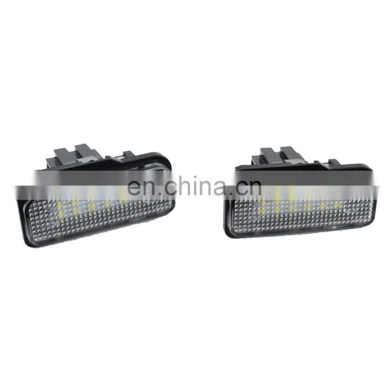 Carest 2PCS  Car LED License Plate Lights For Mercedes W211 W203 5D W219 R171 No Error for Benz White Number Plate lamp 12V