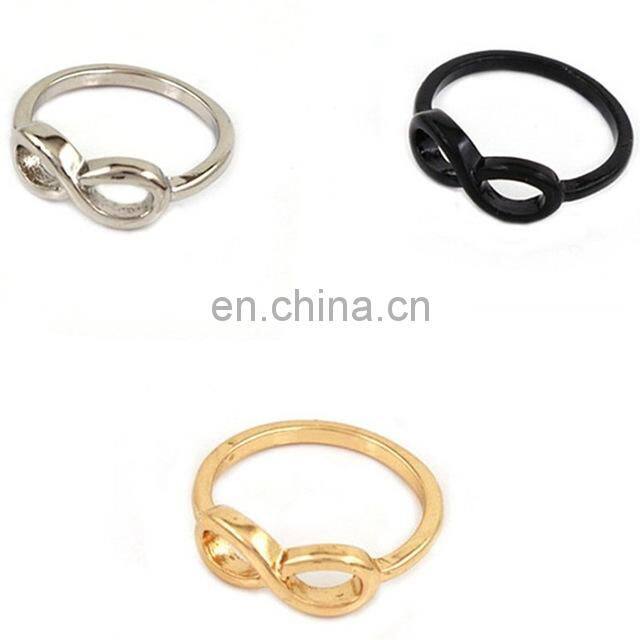 Alloy 8 Words Gold color /Silver /Black Ring Jewelry Accessories