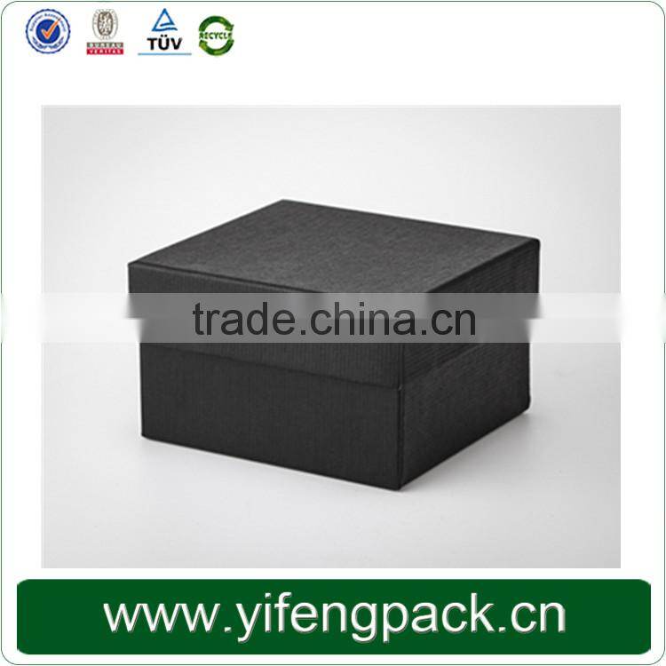 Handmade With Pillow Inside Paper Black Single Watch Box,Watch Gift Box
