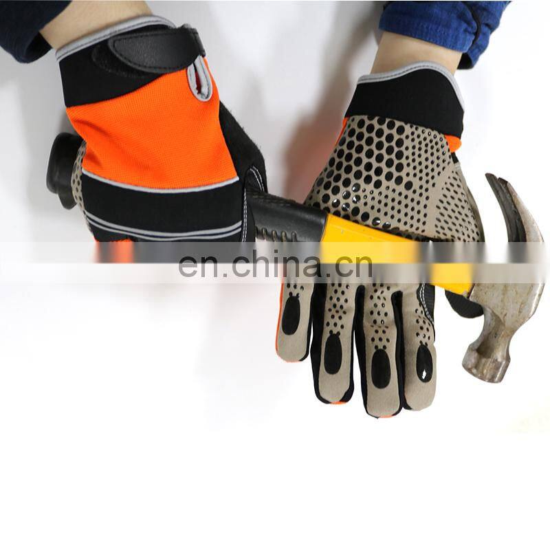 HY Leather Glove Anti-impact Leather Gloves Sport Ridding Cycling Gloves