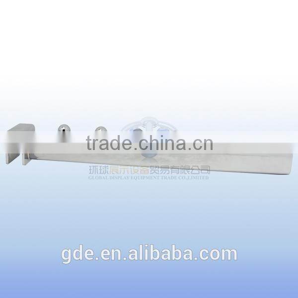 Metal hanging display hook with for crossbar