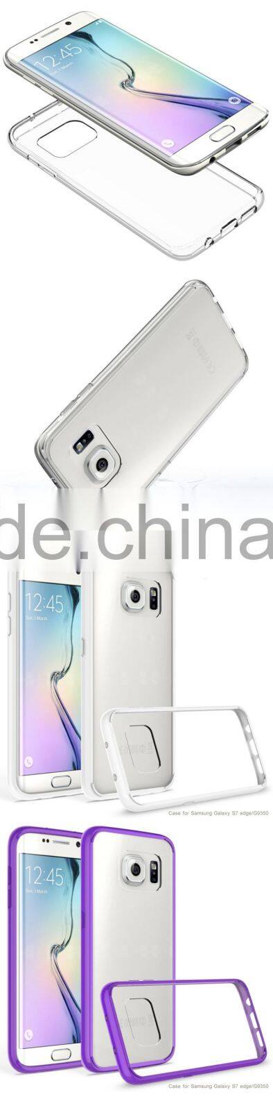 Pc Bumper Soft Clear Transparent tpu Mobile phone case for Samsung Galaxy S7 Edge Case