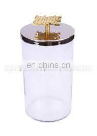 Luxury Lilly Lid Metal & Glass Canister