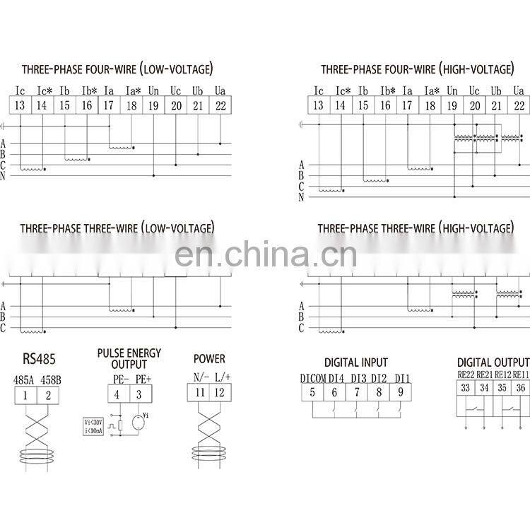 MS3UI5C Heyuan three phase power quality analyser electric measurement