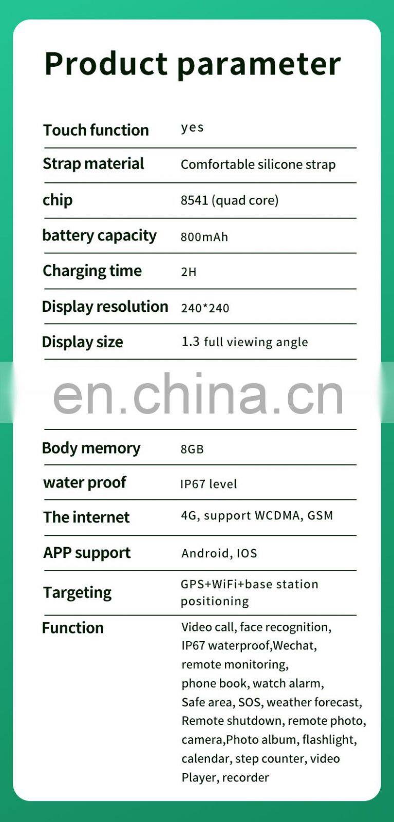 2021 drop shipping other mobile accessories IP67 anti-lost sim card smart phone touch screen kids watch