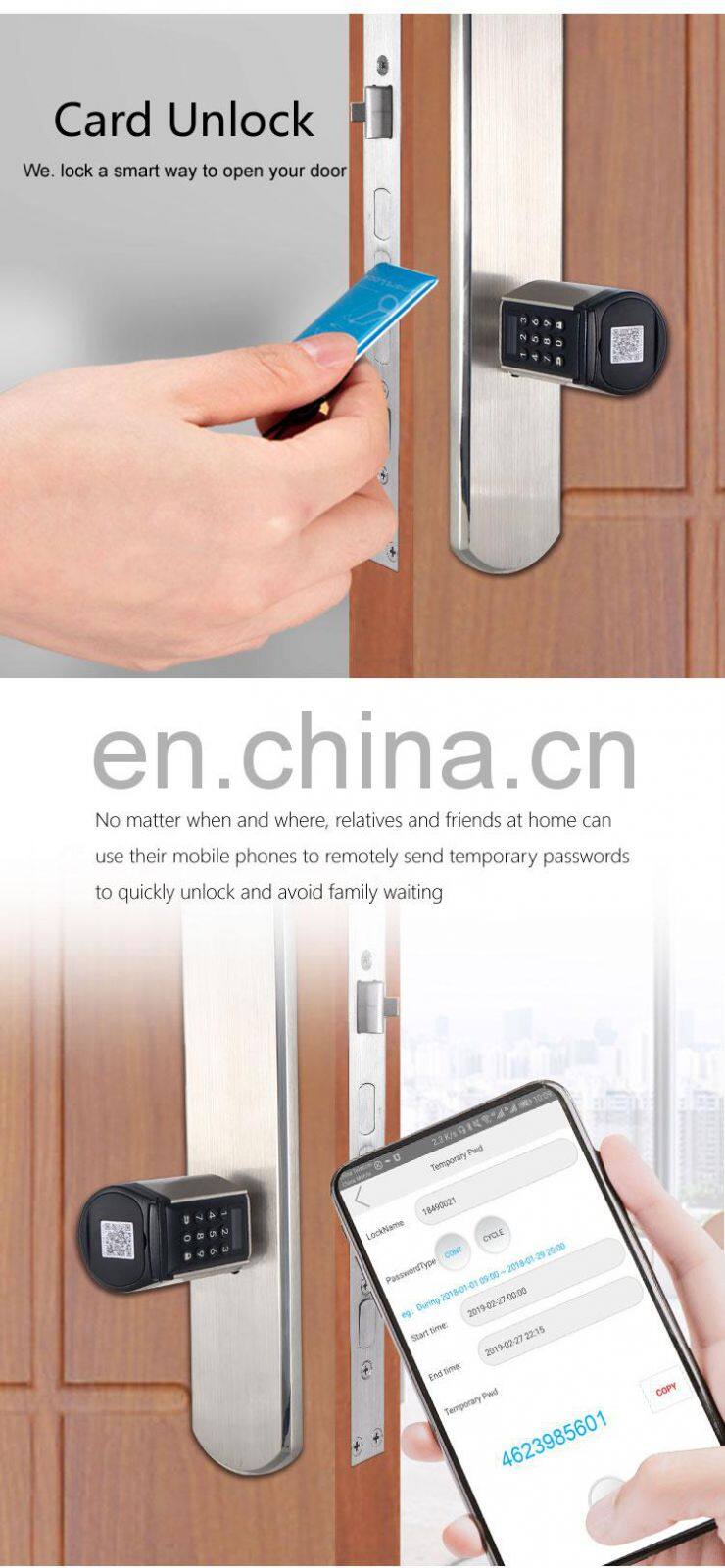 WE.LOCK hot sale smart digital alarm spare key unlock digital lock