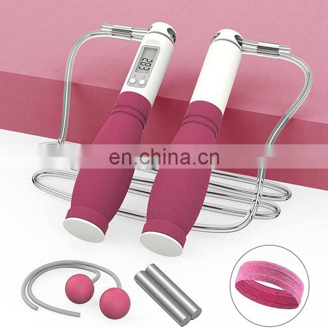9.9ft Digital Weighted Skipping Ropes,Cordless Counting Jumping Rope