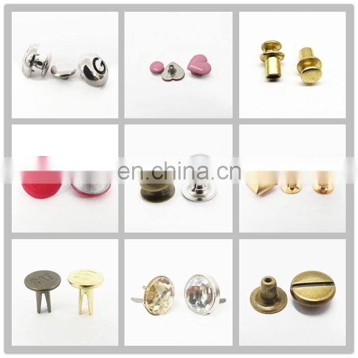 15mm Custom Metal Rivet Nameplate Leather Logo Rivets for Garments