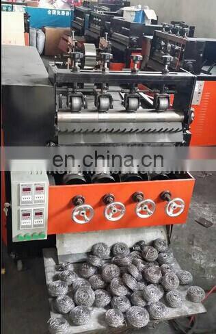 Stainless steel scourer ball making machine for kitchen use