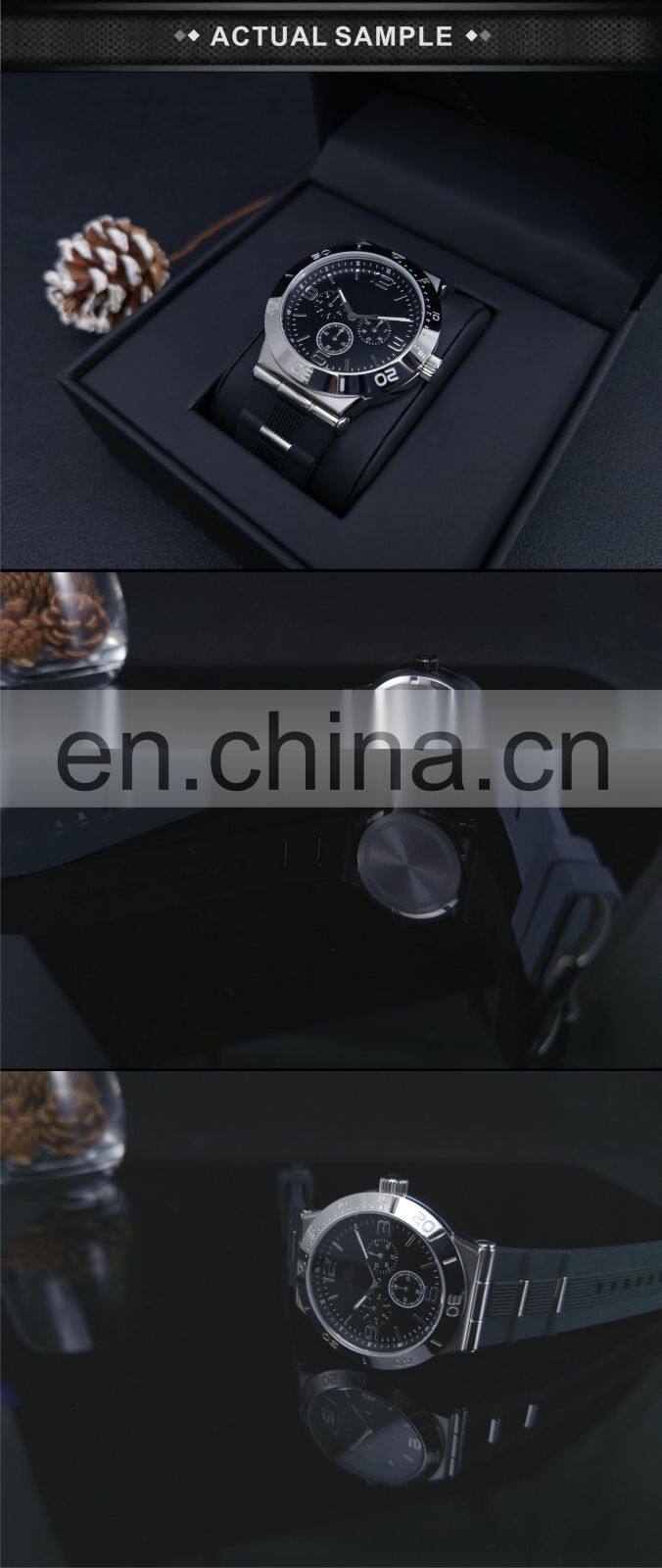 Luxury Brand Fashion Sport Style Top Quartz Watches Water Resistant Silicone Strap Men Wristwatch