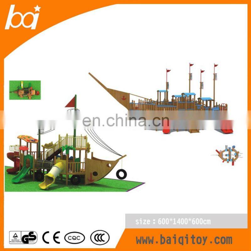 Approved school newest kids outdoor playground Pirate ship wooden playsets