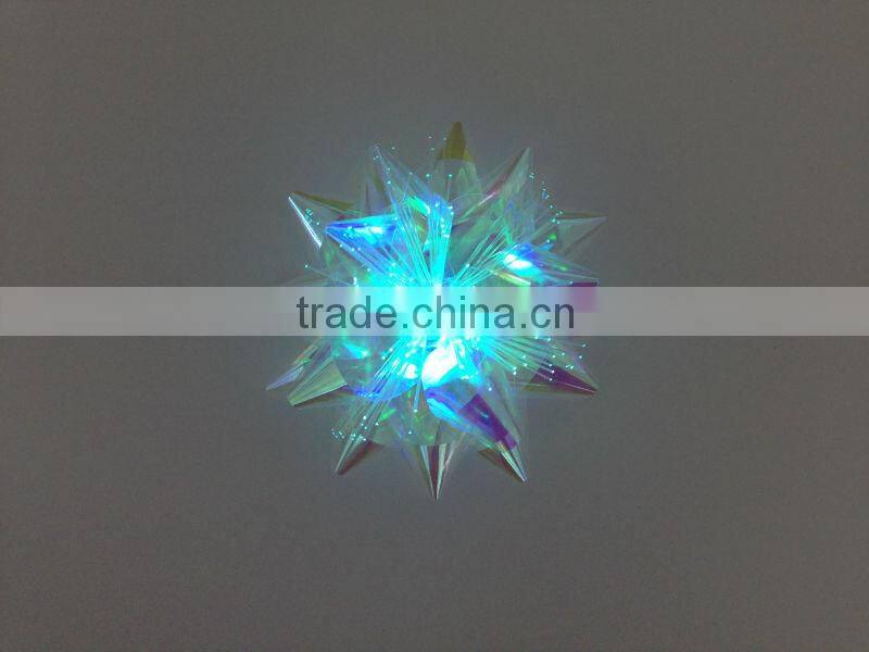 LED light Gift Decorative Ribbon Star Bow for Christmas party Decoration