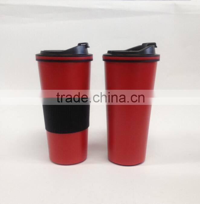 Red color double wall SS sublimation thermos vacuums flask