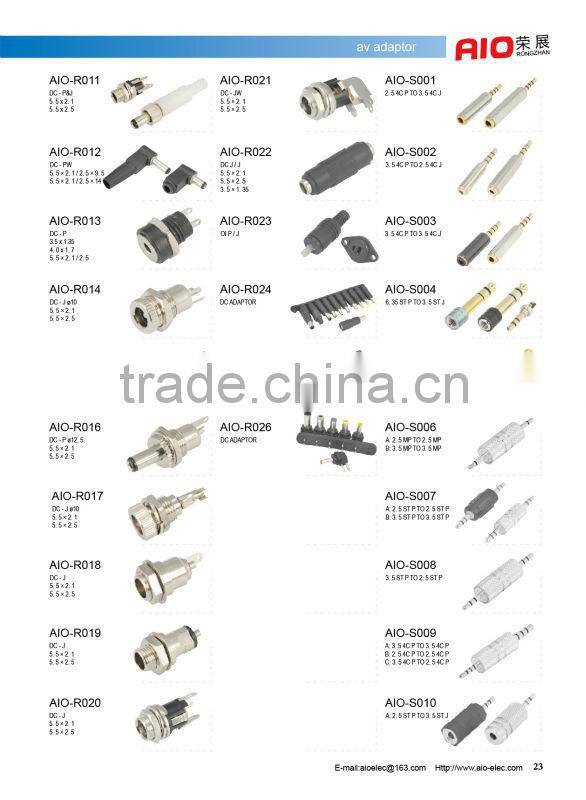 3.5mm mono Female jack to 3.5mm stereo Male plug Headphone Earphone Adapter