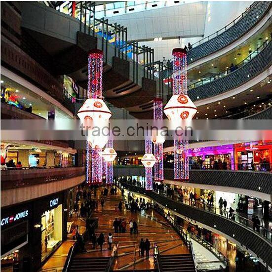 Hanging Ramadan Lantern with LED Light for shopping Mall Ramadan decoration