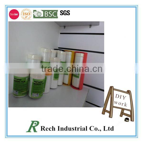 Pretaped masking film hot blue film