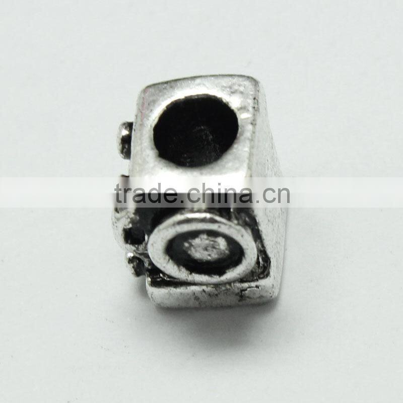 Europe and America Popular Pdora Square Shape Large Hole Beads Accessories, Zinc Alloy Jewelry Accessories