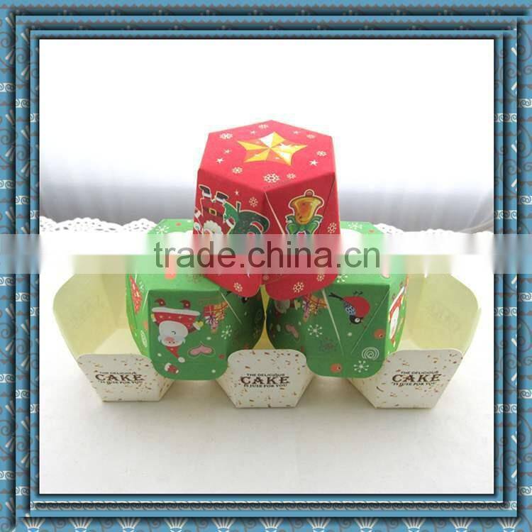 Hot sale Hexagon shape high temperature cake cup,bread cup