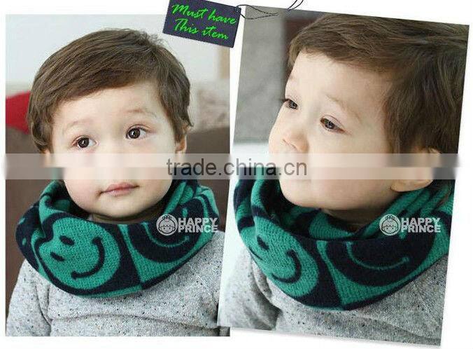 Knitted Mohair Smile Loop Kids Winter Scarf