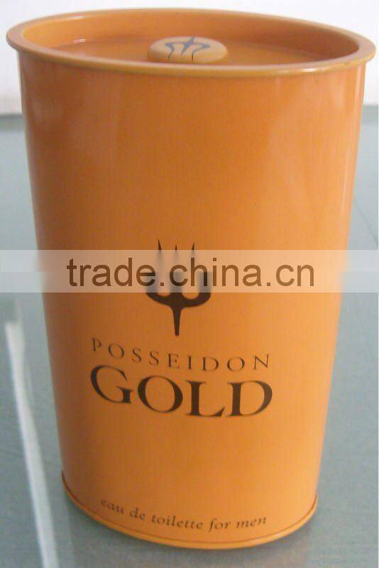 Oval tin perfume box