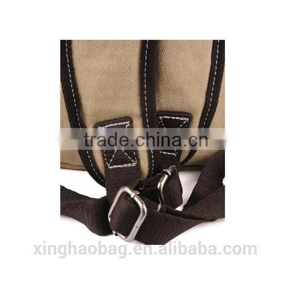 2014 hot selling canvas and leather backpacks, canvas backpack wholesale