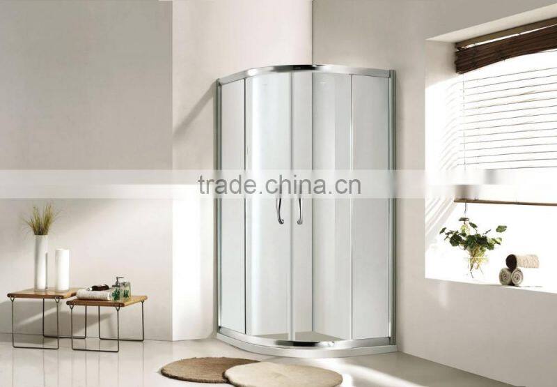 Portable Corner Sector Fiberglass Shower Cabins Readly Made Tempered laminated glass Shower Enclosures Hotel Bathroom Equipment