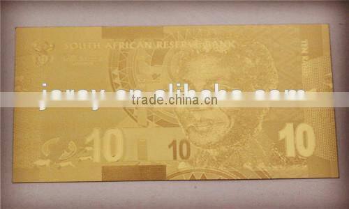 Gold plated banknotes South African Banknote