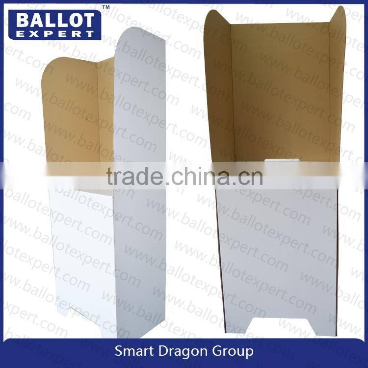 Foldable cardboard single polling station for exhibition