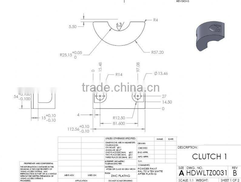 FOUNDRY CASTING SERVICE CUSTOM WIRE ROPE STEEL PULLEY