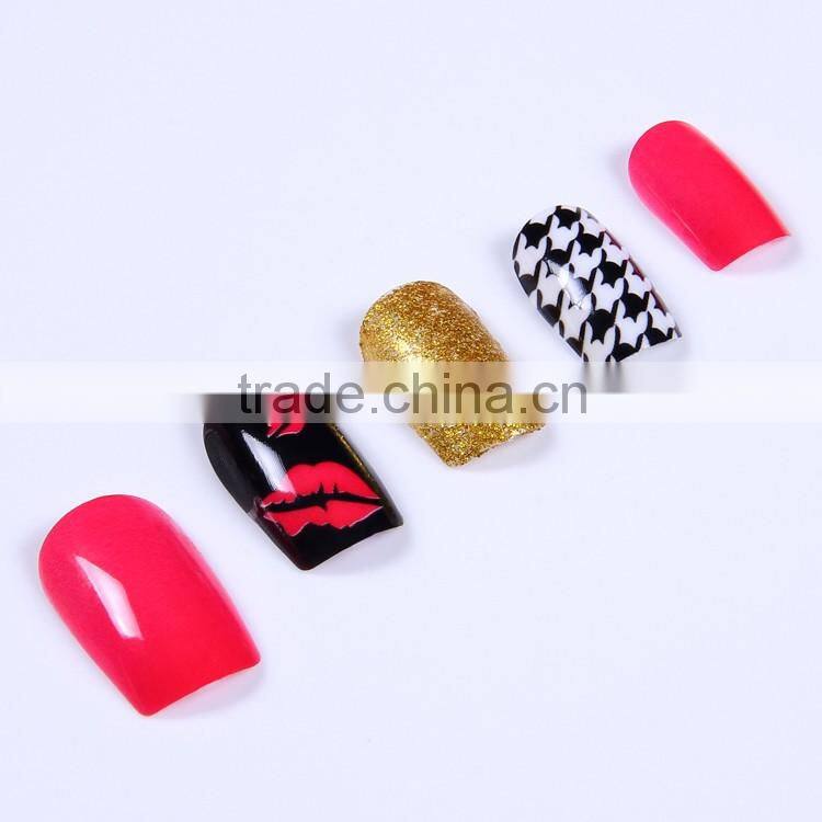 Wedding flower nail designs for short nails