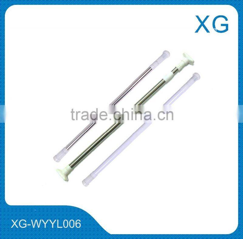 Aluminium bathroom shower curtain rod/Extension telescopic shower curtain pole