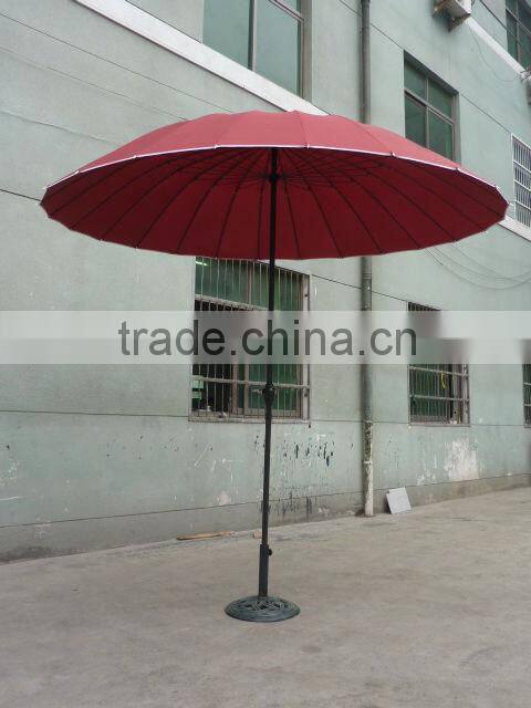 polyester crank umbrella with 24 panels
