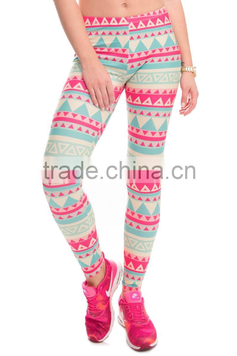 New Arrival 3D Printed Color Women leggings Aztec Green leggins woman