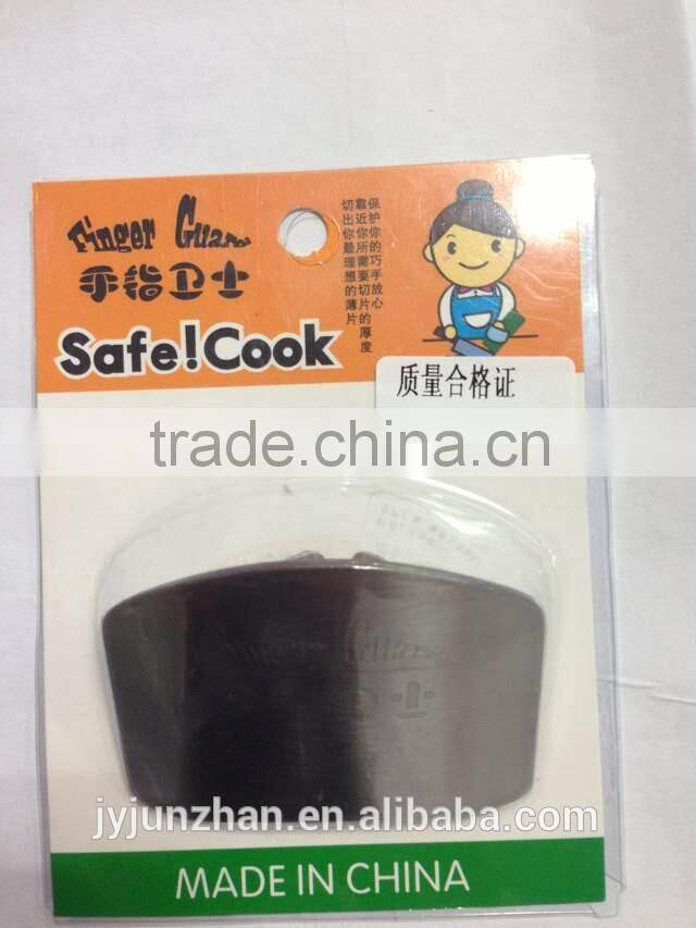 Stainless Steel cutting guard ,chop safe finger guard , safe slice with PVC drop paper card and made by Junzhan Factory directly
