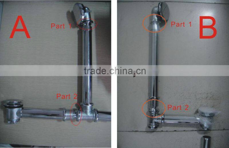 exposed overflow and drain for freestanding baths