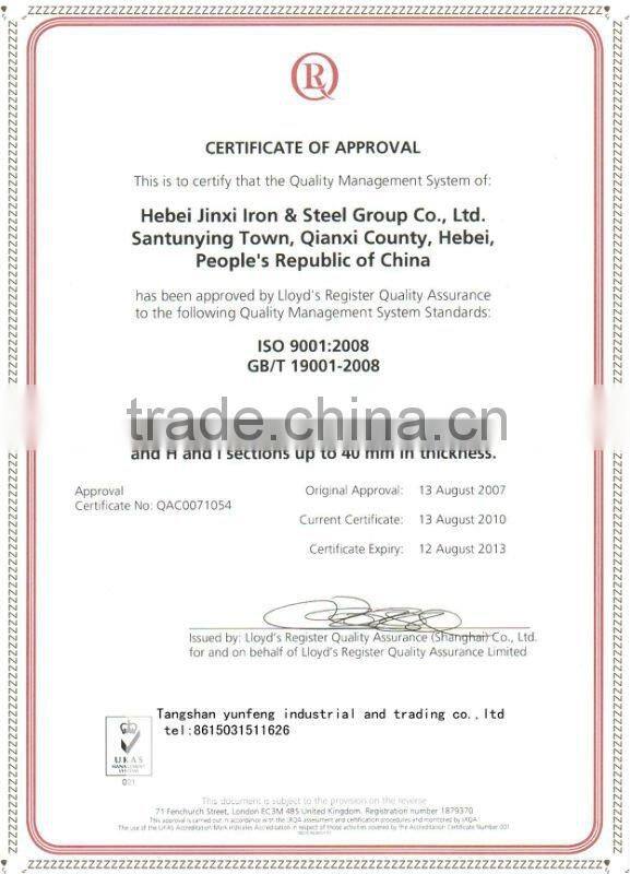 JINXI SS400Cr h beams from tangshan china,steel building material