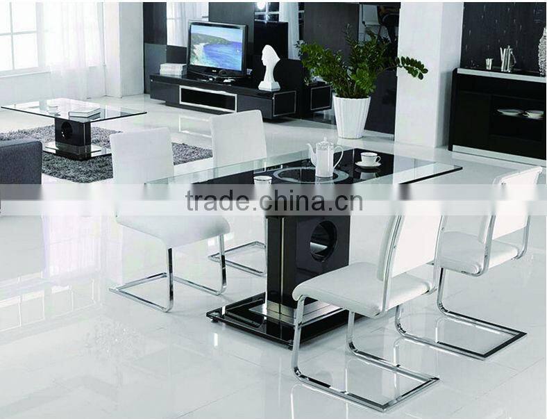 MDF and tempered glass dining table