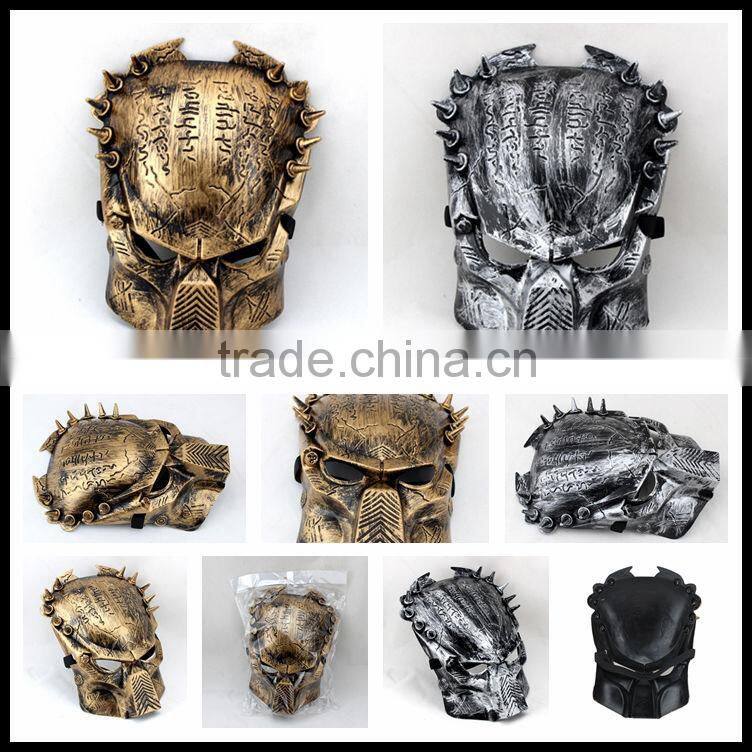 Golden Silver Plastic Movie Masquerade Predator Mask