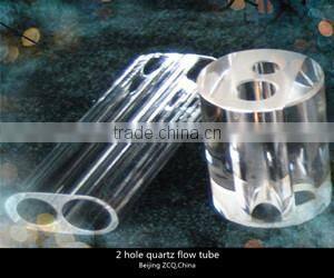 2 holes quartz laser flow tube