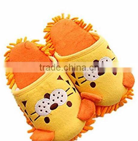 plush lion shape warmth house slippers/cute design plush slippers