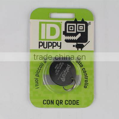 2015 Paw shaped offset printing qr pet tags for cats