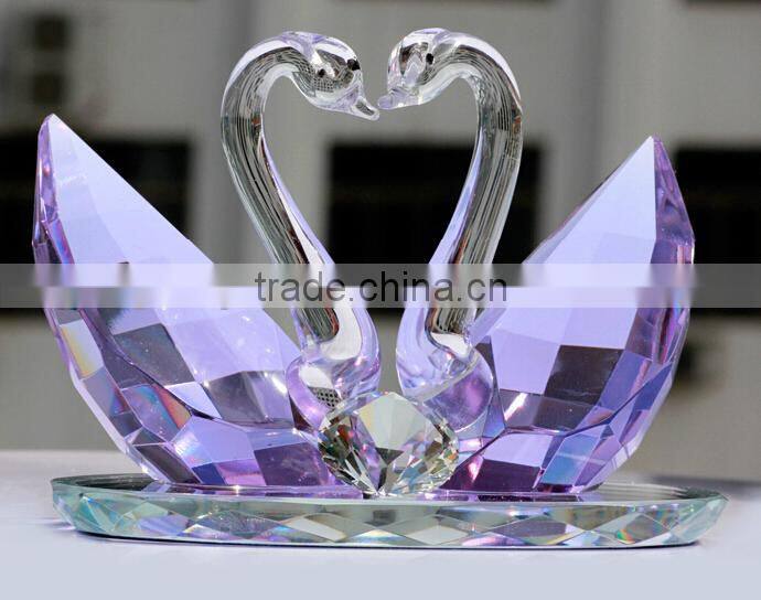beautiful colorful gift crystal swan